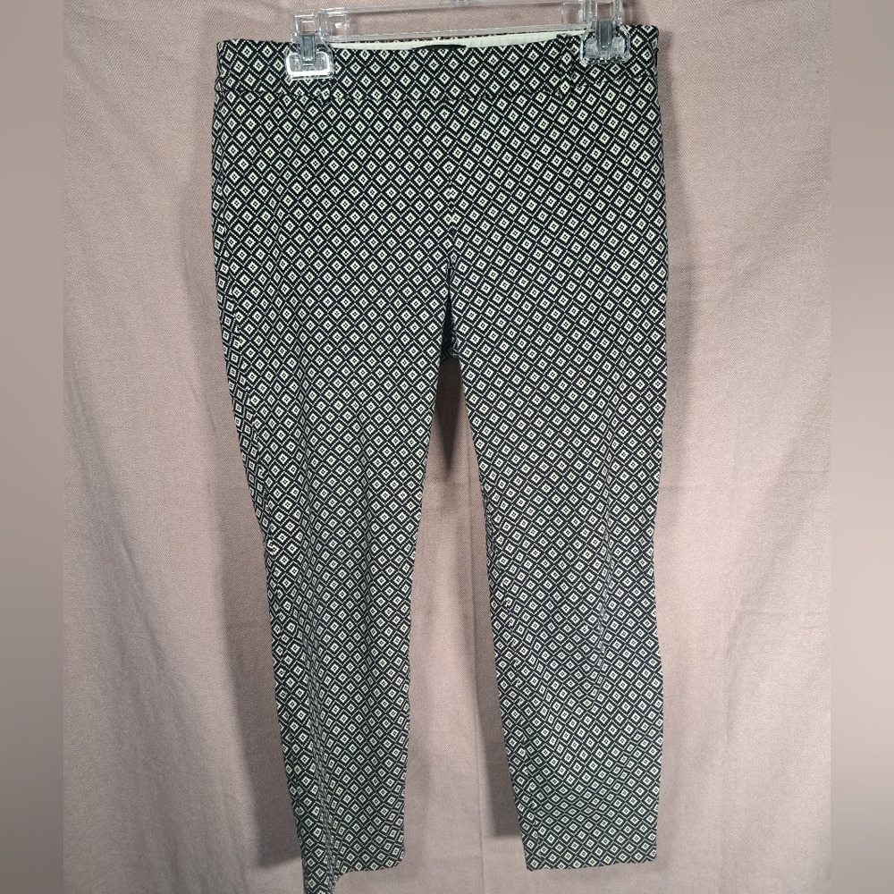 J. Crew Women's Minnie Geometic Design Pattern Pants Size 4 EUC